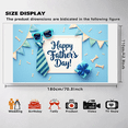 thumbnail image 4 of Striped Tie Happy Father's Day Banner Gift Box Celebration Backdrop for Father's Day Party Decoration Event Celebration, 4 of 7
