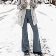 thumbnail image 4 of Zormilly Yoga Pants Women Winter Fleece Lined Elastic High Waisted Flare Pants with Pockets Stretchy Soft Sport Pants, S-2XL, 4 of 8