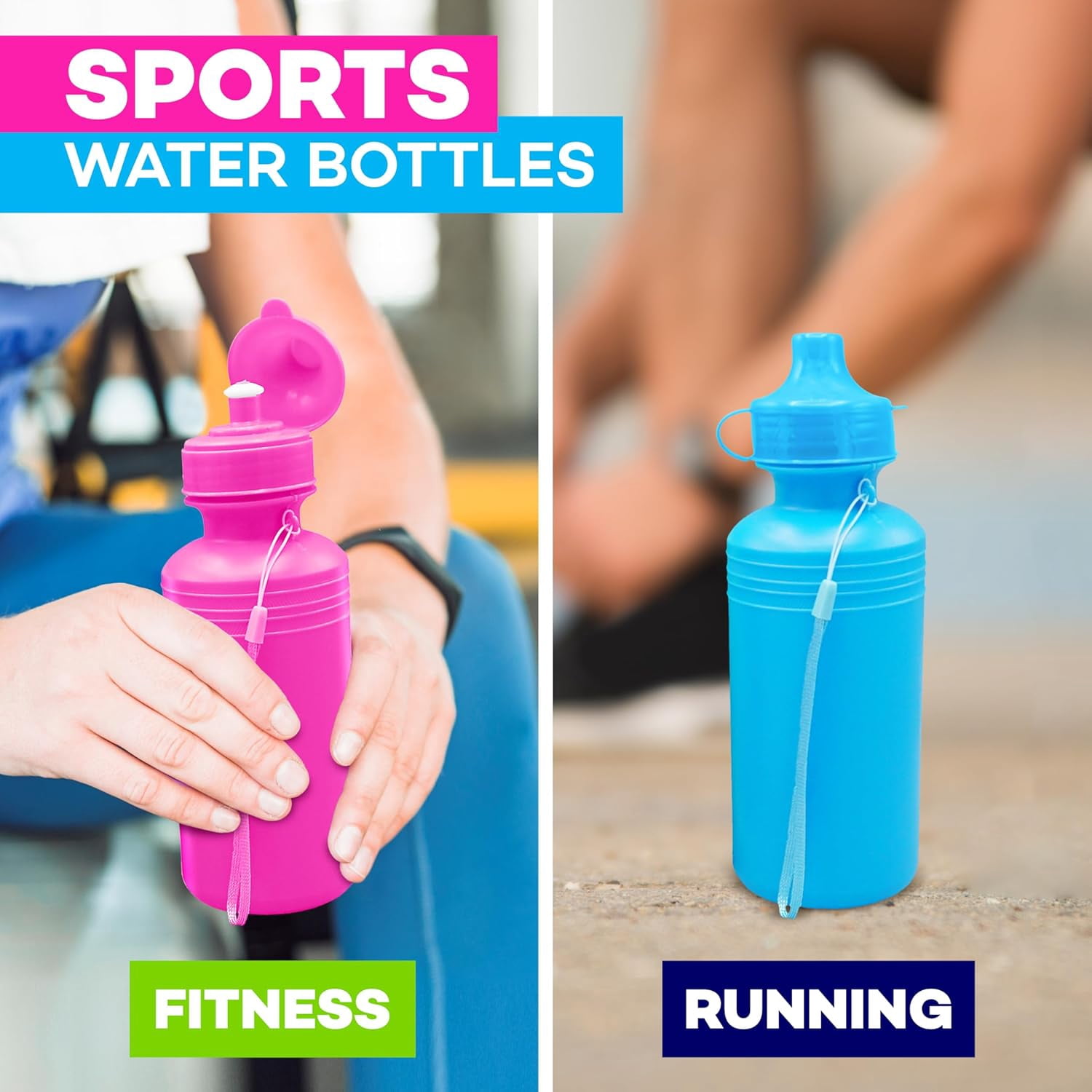 4E's Novelty Reusable Water Bottle for Kids & Adults, BPA-Free, Leakproof, Ideal for School & Sports, 18oz