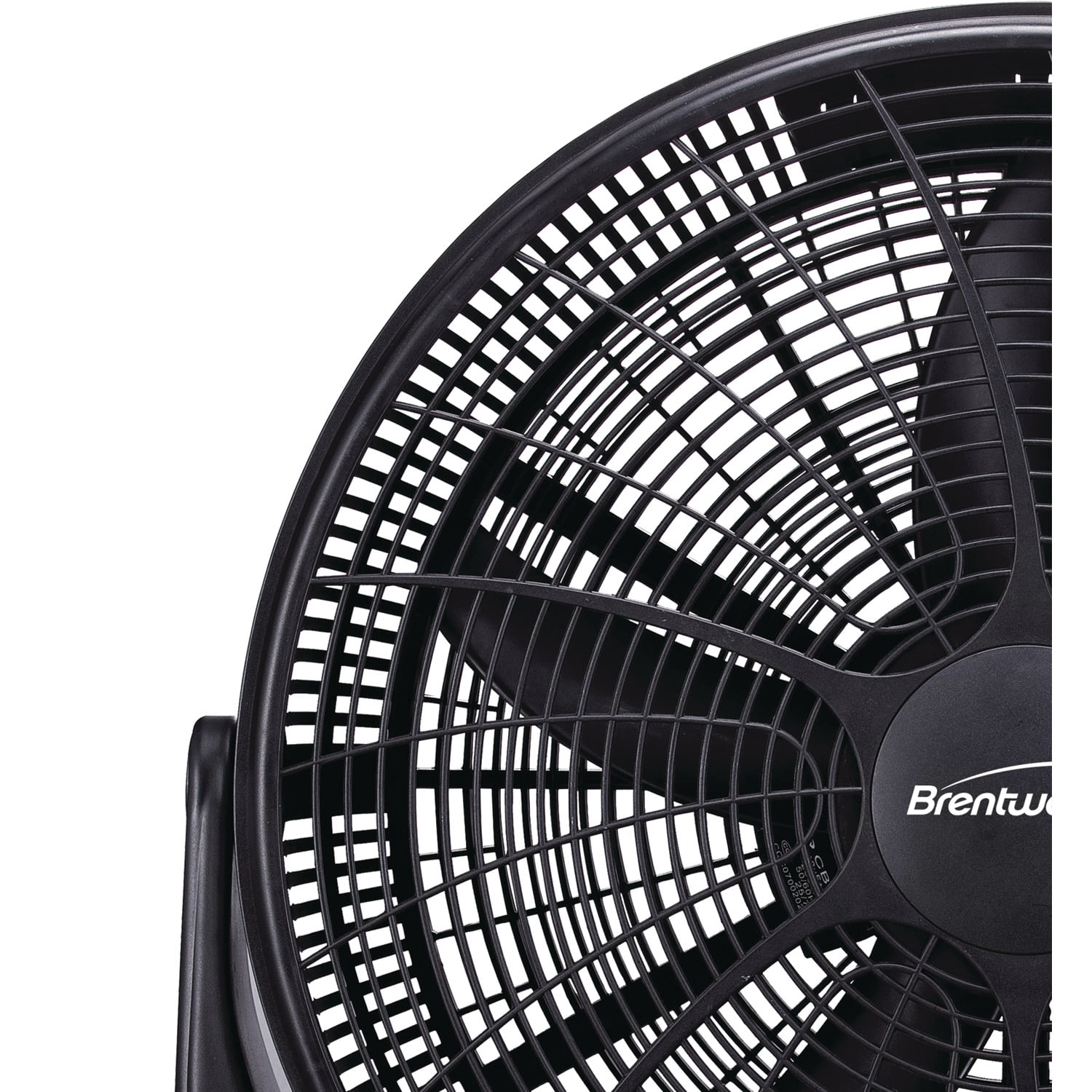 Brentwood Kool Zone 20-In. 3-Speed High-Velocity Air-Circulator Floor Fan, Black, F-20BKRPT
