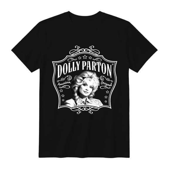 Men Funny Vintage Dolly T-Shirt Country Music Legend Tshirt Short Sleeve Crewneck Graphic Tees Casual Tops L