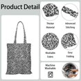 thumbnail image 4 of Texture Leopard Canvas Tote Bag Cheetah Print Animal Pattern Fashion Vintage Classic Cute Cartoon Abstract Aesthetic Reusable Eco-Friendly Foldable Tote, 4 of 6