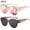 2PCS/Pink Gray, variant on 2PCS Fit Over Glasses Sunglasses for Women Men, Oversized Cat Eye Sunglasses Polarized 100% UV400 Protection
