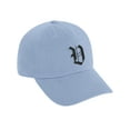thumbnail image 3 of Daxton Low Profile Adjustable Baseball Dad Hat Cap Old English Font Alphabet A to Z, Sky Hat Black V, 3 of 4