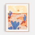 thumbnail image 2 of Path Through the Painted Desert - India Illustration Desert Cactus Abstract Landscape Pastel Surrealism Minimalist Unframed Wall Art Print 30 x 40 inches, 2 of 13