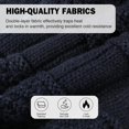 thumbnail image 4 of TAGVO 2 Pack Winter Knitted Balaclava Beanie Hat Warm Cycling Ski Mask, Women Windproof Hood, Balaclavas Heavyweight Thermal Fleece, Black&Navy Blue, 4 of 8