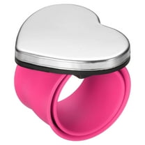 Uxcell Magnetic Pin Holder Wristband Heart-Shaped Wrist Sewing Pincushion Silicone Strap Bracelet for Sewing Quilting, Pink