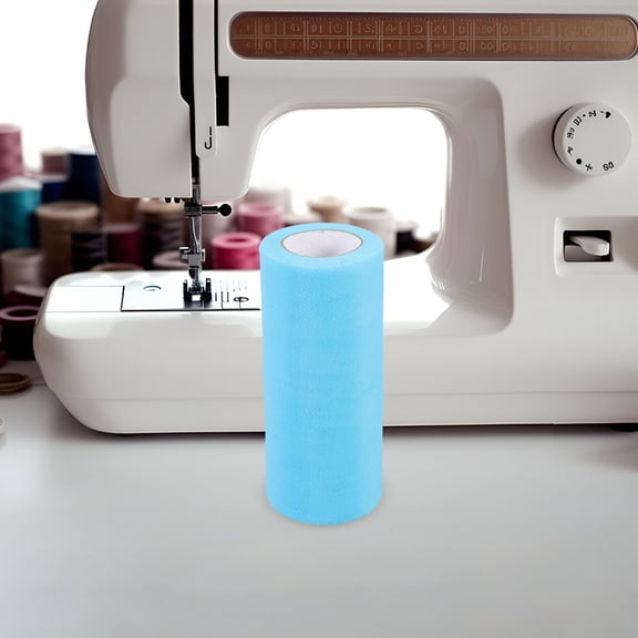 Phenofice Wedding Tulle Cloth Blue Dacron Material for Crafting Chair Sashes Table Decor and Tutu Skirts