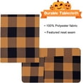 thumbnail image 4 of Halloween Checkered Rectangle Tablecloth - Stain Resistant, Waterproof and Washable Plaid Table Cloth for Outdoor Picnic, Holiday Dinner, 52 x 52 Inch, Orange and Black, 4 of 6