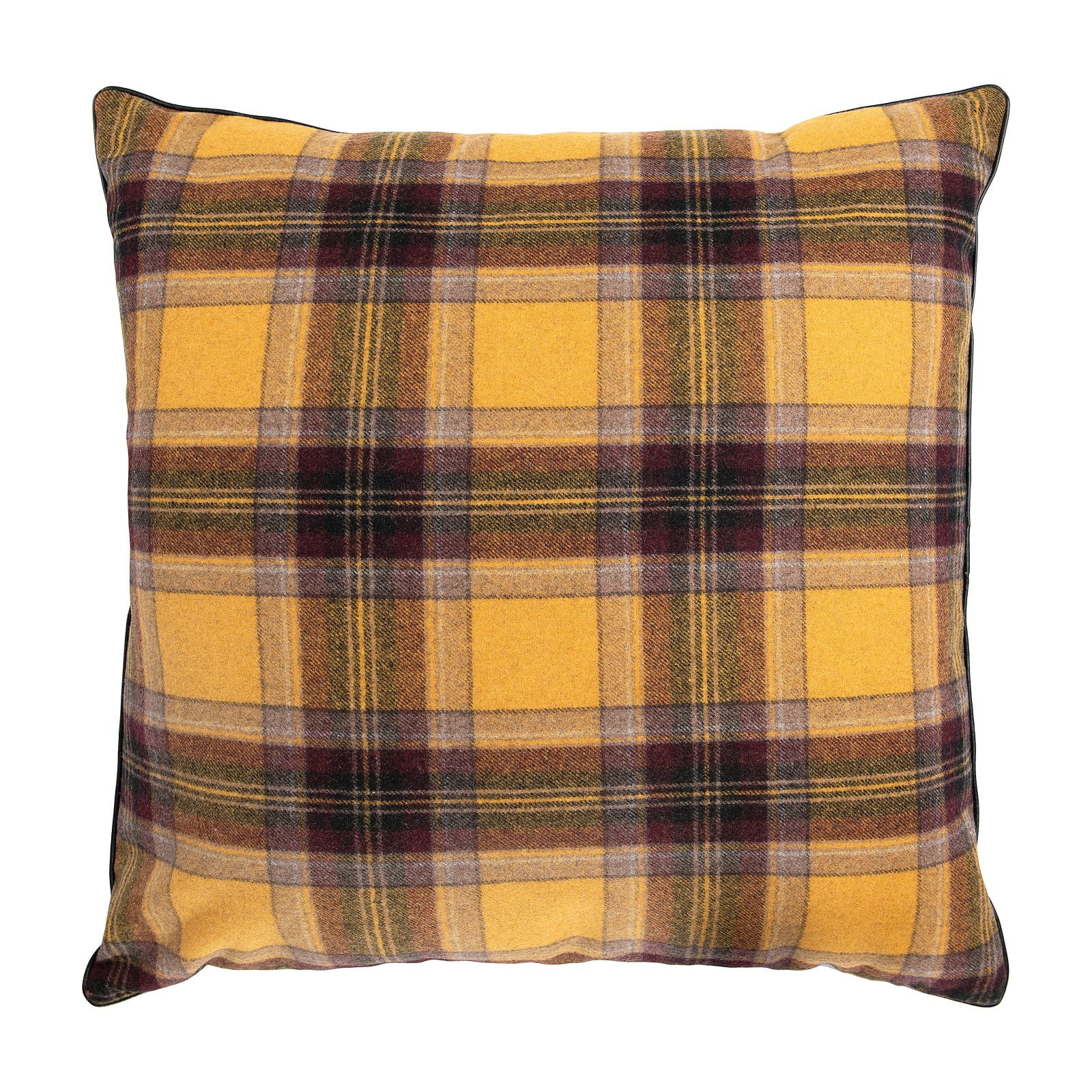 3R Studios Reversible Yellow Plaid Throw