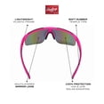 thumbnail image 5 of Gafas de Sol Retro Vaporwave con Escudo de Béisbol Rawlings en Neón Rosa, 5 of 5