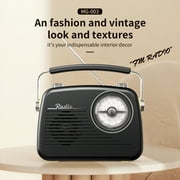 UMUTOO Portable Radio AM FM SW, Small Vintage Retro Radios with Headphone Jack, Rechargeable Battery Bluetooth Speaker, for Home, Outdoor, Gifts, Elderly