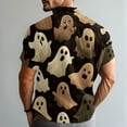thumbnail image 3 of JGNGSHN Mens Halloween Shirts Button Down Short Sleeve Hawaiian Holiday Beach Shirt Funny Pumpkins Printed Tees, 3 of 6