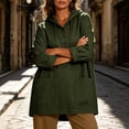 thumbnail image 6 of Hoodies for Women Fall Solid Color Long Sleeved Loose Sweatshirt with Pockets Buttons Drawstring Casual Lounge Work Pullover Sweatshirt, 6 of 9