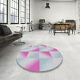 thumbnail image 4 of Ahgly Company Machine Washable Indoor Square Transitional Lavender Blue Area Rugs, 6' Square, 4 of 7