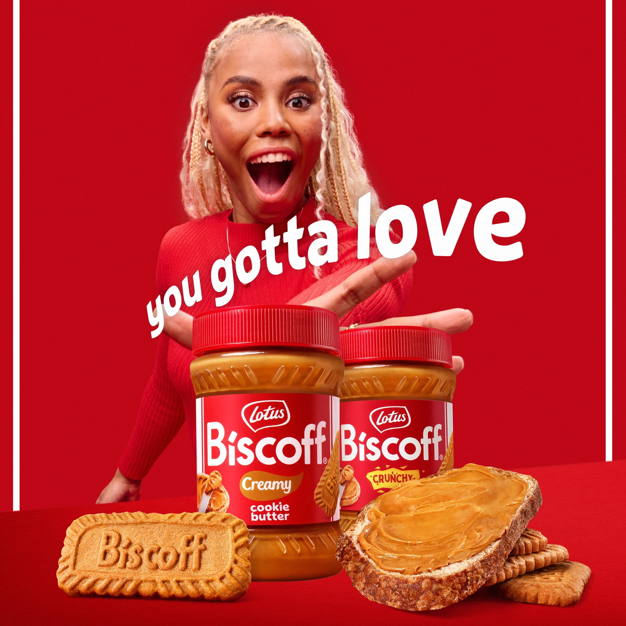Lotus Biscoff Creamy Cookie Butter, Nut-Free Spread, 25.4oz, Value Size