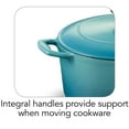 thumbnail image 6 of Tramontina Bestow 5.5-Quart Enameled Cast Iron Round Dutch Oven with Lid, Medium Blue, Oven-Safe, 6 of 7