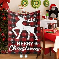Dmlowu Christmas Blanket - 59x79 inch Flannel Throw Blanket for Couch Sofa Bedroom, Fluffier Soft Christmas Throw Blanket for Holiday Party Christmas Decorations