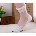 thumbnail image 2 of Weikingp Silk Stockings Crystal Transparent Elastic Socks Lace Ultrathin Beautiful Short Socks Compression Socks for Women Womens Socks Socks for Women (Clearance) White Cotton, 2 of 3