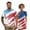 American Flag Stars, variant on Binienty Island Sailboat Golf Clothing Set for Couple Casual 1/4 Zip Men's Golf Shirt Women's Golf Skort Matching Set for Tennis Hiking & Outdoor Sports Casual Summer Golf Outfit