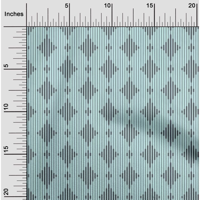 oneOone Polyester Lycra Fabric Stripe & Diamond Geometric Print Sewing Fabric BTY 56 Inch Wide