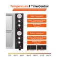 thumbnail image 4 of KFFKFF Pizza Oven Electric, 18" Double-Deck Commercial Countertop Pizza Oven, 842°F Max Temp, Indoor Pizza Maker, 4 of 8