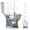 White, variant on LZSDS Power Air Plunger for Toilet Heavy Duty, Visible Pressure Gauge Drain Unclogger with 4 Heads Splash Free