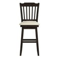 thumbnail image 2 of Weston Home Sheena Slat Back Bar Height Wood Swivel Stool, Antique Black, 2 of 5