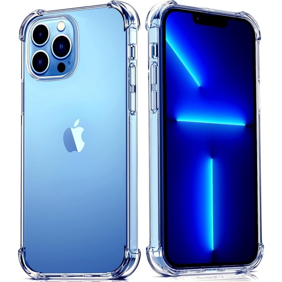 Entronix Clear Case Compatible with iPhone 13 Pro, Protective Slim Cover