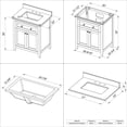 thumbnail image 2 of Jeffrey Alexander Vkitcha30 Chatham 30" Free Standing Single Sink Bath Vanity - Grey /, 2 of 7