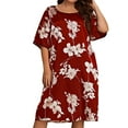 thumbnail image 3 of SHIXIAOO Pyjamas pour Femmes Grande Taille Mi-Longues Robes à Enfiler Imprimées Vêtements d'Intérieur d'Été pour Femmes Robes Grande Taille Longues Robes Gothiques, 3 of 3