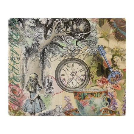 Logo Embroidered Stadium Blanket CafePress - Cheshire Cat Alice In Wonderland - Soft Fleece Throw Blanket, 50
