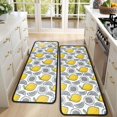 thumbnail image 4 of Kitchen Rugs Sets Of 2,Yellow Lemon Fruit Slices White Pattern Anti Fatigue Kitchen Mat Rugs Non Slip Washable,Decorative Kitchen Floor Mats for Kitchen,Sink,Laundry,17"x47"+17"x47", 4 of 5