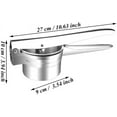 thumbnail image 3 of Stainless Steel potato Ricer with 3 interchangeable discs, Fine, Medium,course. Potato Press Manual Fruit Vegetables Masher Baby Food Press Strainer Orange Lemon Squeeze, 3 of 9