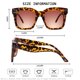 thumbnail image 3 of Gafas de sol TAOTAOQI vintage cuadradas sobredimensionadas UV400 para mujer, 3 of 9