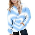 thumbnail image 1 of Sudadera con capucha para niña, para el Día de San Valentín, con estampado de color, de manga larga, informal, deportiva, con capucha, de manga larga, con inserciones en los hombros, blusa de poliéste, 1 of 6