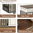 thumbnail image 4 of ChVans 86.6" Dog Crate Furniture TV Stand for Large Breed Dogs, Wooden Kennel with Dual rooms, Dog Bowl, 2 Drawers &  Cabinet for Medium-Large Dogs, 4 of 7