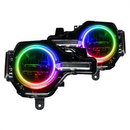 Oracle 21-22 Ford Bronco Led Halo Kit -Base Headlights Colorshift-2.0 CNTLR