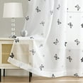 thumbnail image 4 of Flowpartex White Sheer Curtain Panels Black Butterfly Floral Pattern Design Drapes 84"L×52"W, Spring Girls Kids Bedroom Window Curtains Light Filtering Rod Pocket Top Drapery, Set of 2, 4 of 6