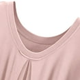 thumbnail image 4 of MIUOWANP Women's Summer Casual Tank Dress Sleeveless V-Neck T-Shirt Style, Solid Color Relaxed Pleated Dress Size XXL(12)Pink, 4 of 5