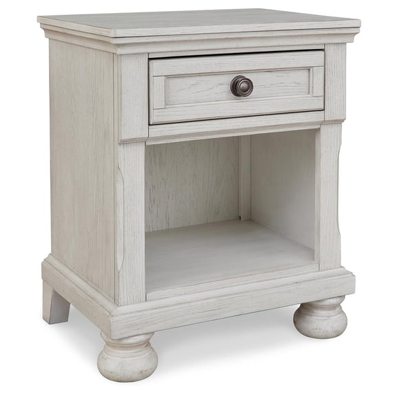 Signature Design by Ashley Casual Robbinsdale 1 Drawer Nightstand Antique White