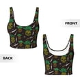 thumbnail image 5 of Fotbe Pineapples Pattern Womens' Sports Bra Longline Wirefree Padded with Medium Support Sports Moisture-Wicking Workou Vest,Tank Top-Medium, 5 of 9