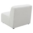 thumbnail image 5 of Pemberly Row Contemporary Faux Leather Upholstered Armless Chair in Natural, 5 of 10