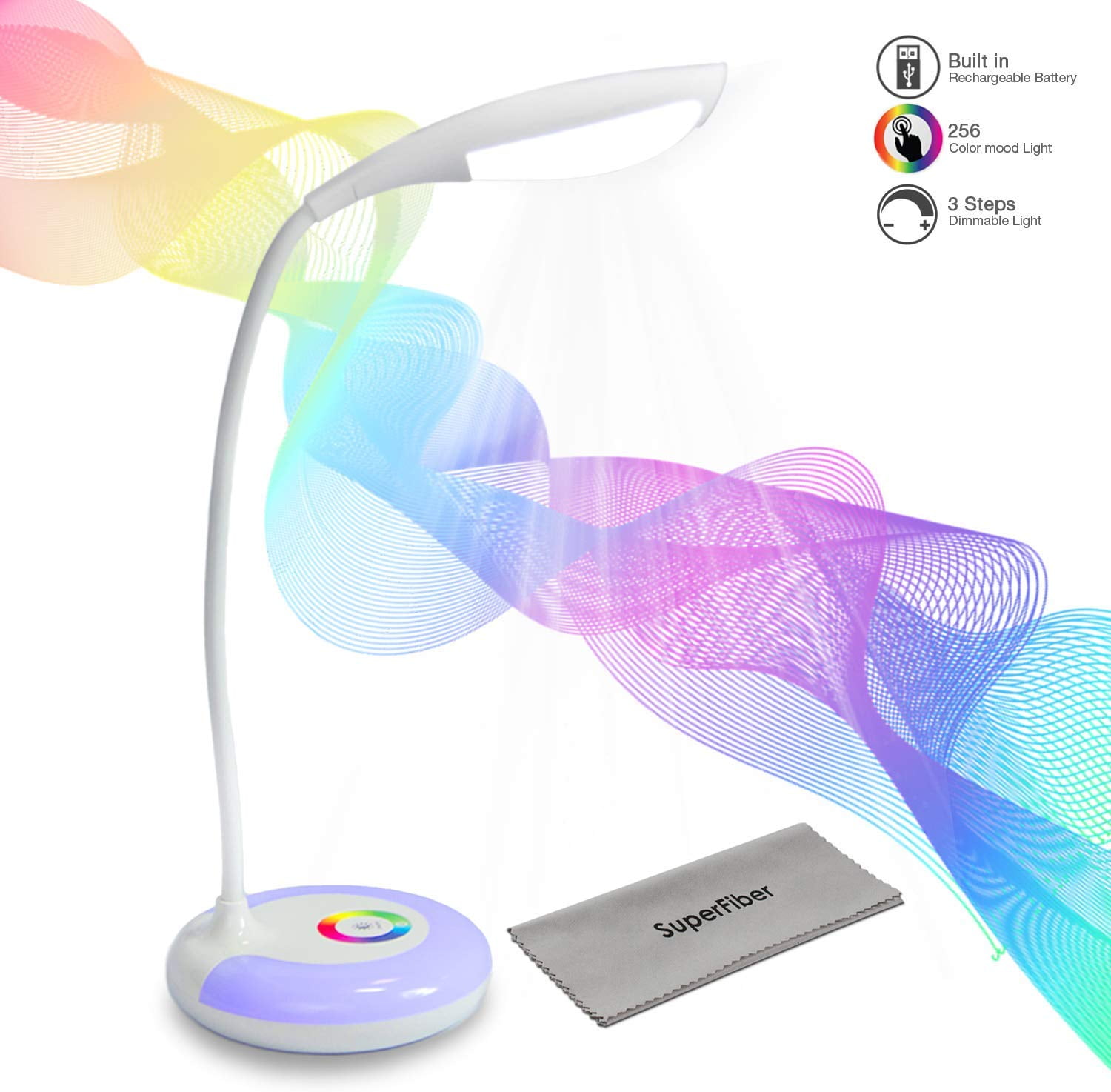 led desk lamp with color changing base