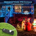 thumbnail image 2 of Outdoor Waterproof 6 FT Flat Plug Extension Cord Power Strip,1500J Surge Protector Weatherproof Indoor Exterior Multiple Outlet, 6 Foot Extra Long, 3 Prong, 4 Outlets, Black. (Black, 6FT), 2 of 5