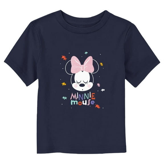 Toddler's Mickey & Friends Pastel Sleepy Minnie  Graphic Tee Navy Blue 2T
