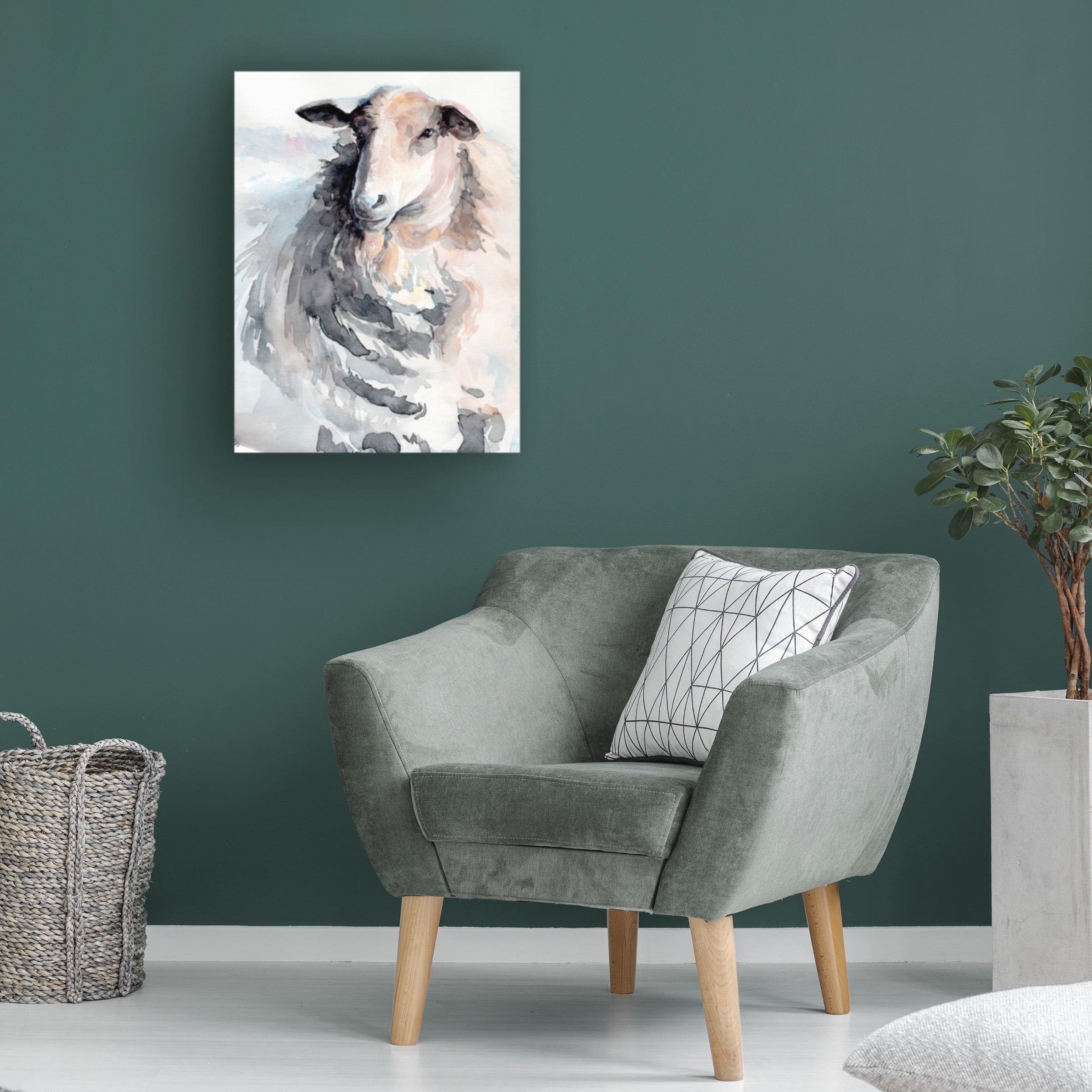 Jennifer Paxton Parker 'Watercolor Sheep II' Canvas Art