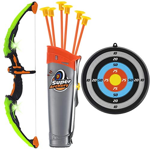 Target Shooting Archery Outdoor Lights Sport Kids Glow Crossbow Set with Arrow 
