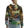 thumbnail image 7 of Kdxio Charming Garden Patio Print Womens Oversized Hoodies Sweatshirts Hooded Pullover Tops Sweaters Casual-X-Large, 7 of 7