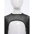 thumbnail image 4 of Eandarui Kids Girls Fishnet Crop Top Long Sleeve Hollow Out Mesh Shirt Hip Hop Jazz Street Dance Top Black 12, 4 of 7